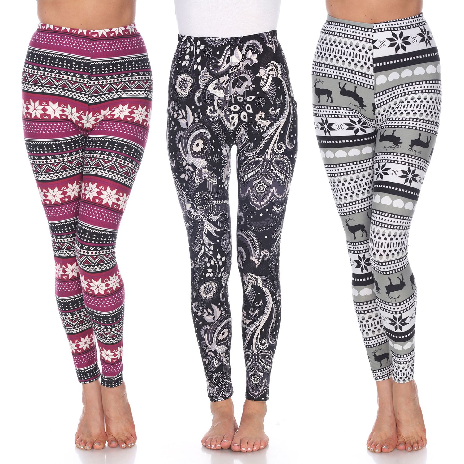 Women's White Mark Pack of 3 Leggings