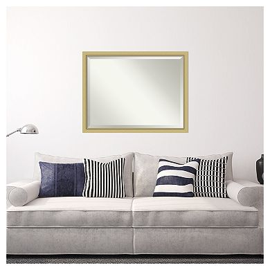 Amanti Art Narrow Landon Gold Bathroom Vanity Wall Mirror