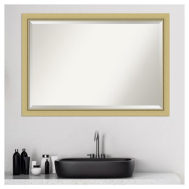 Amanti Art Narrow Landon Gold Bathroom Vanity Wall Mirror