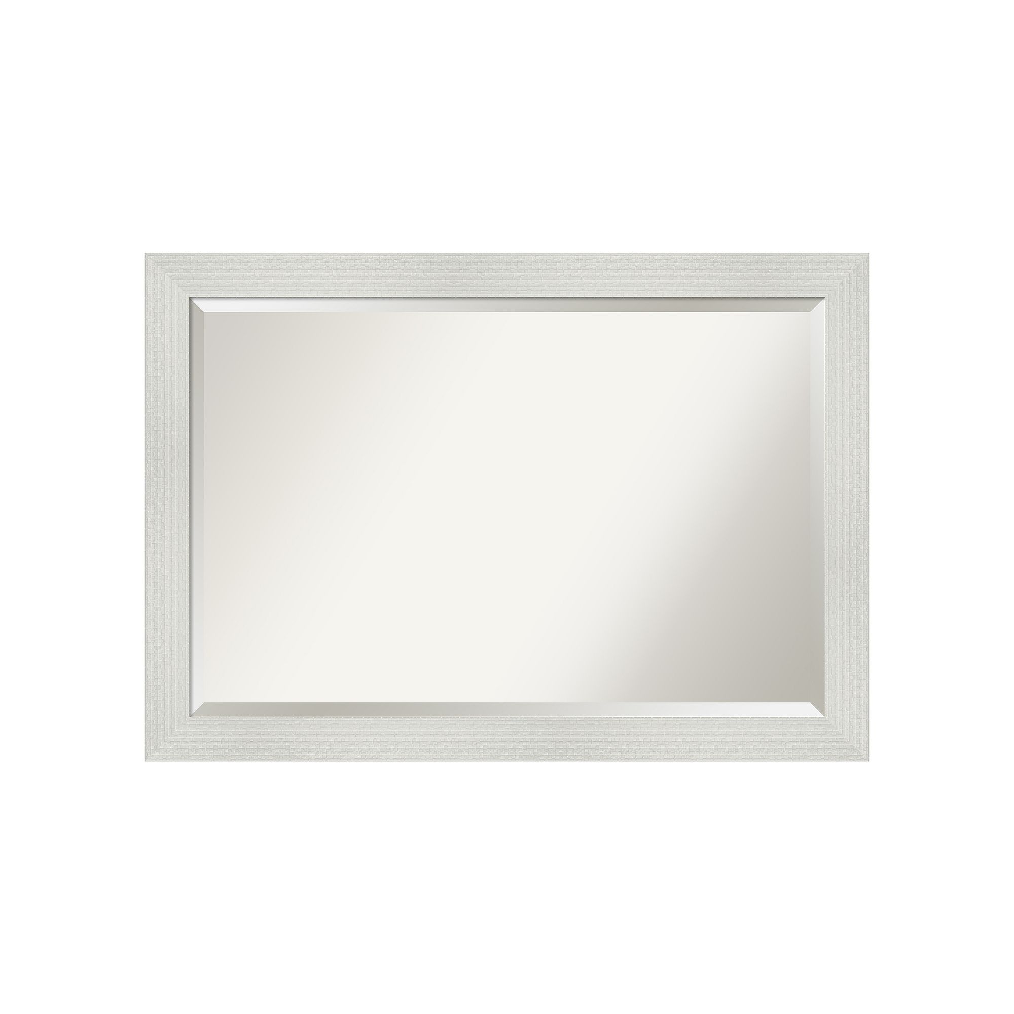 Amanti Art Mosaic White Bathroom Vanity Wall Mirror