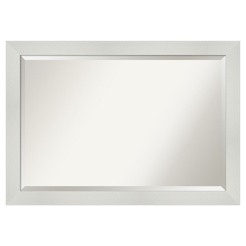 Amanti Art Mosaic White Bathroom Vanity Wall Mirror, 20X24