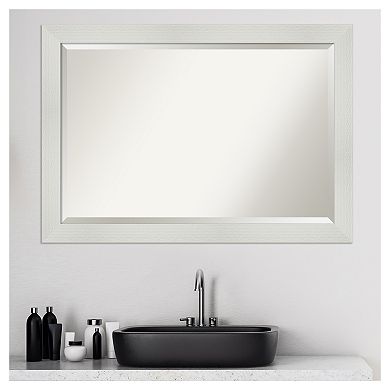Amanti Art Mosaic White Bathroom Vanity Wall Mirror