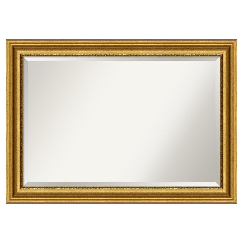 Amanti Art Parlor Gold Bathroom Vanity Wall Mirror, 32X26