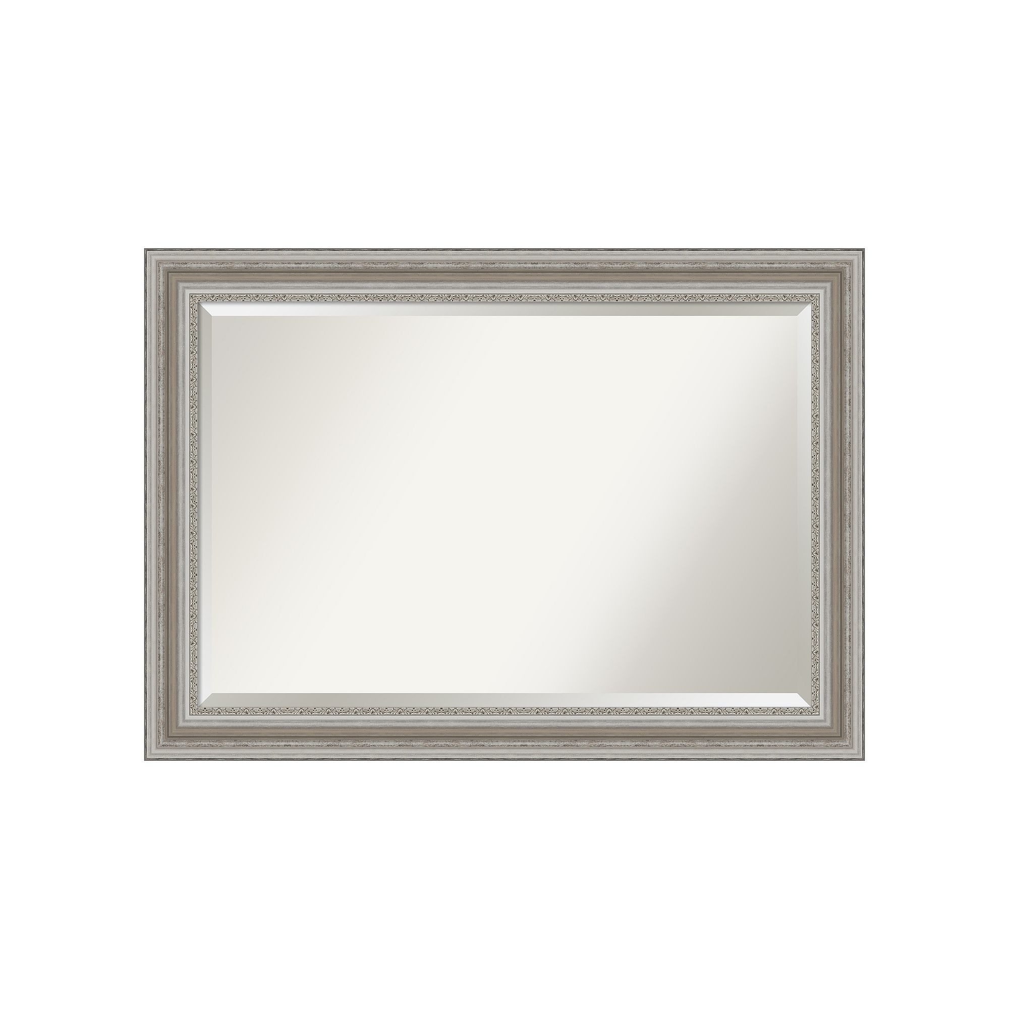Amanti Art Parlor Silver Bathroom Vanity Wall Mirror
