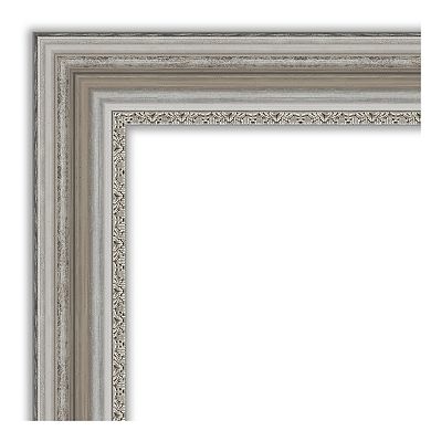 Amanti Art Parlor Silver Bathroom Vanity Wall Mirror