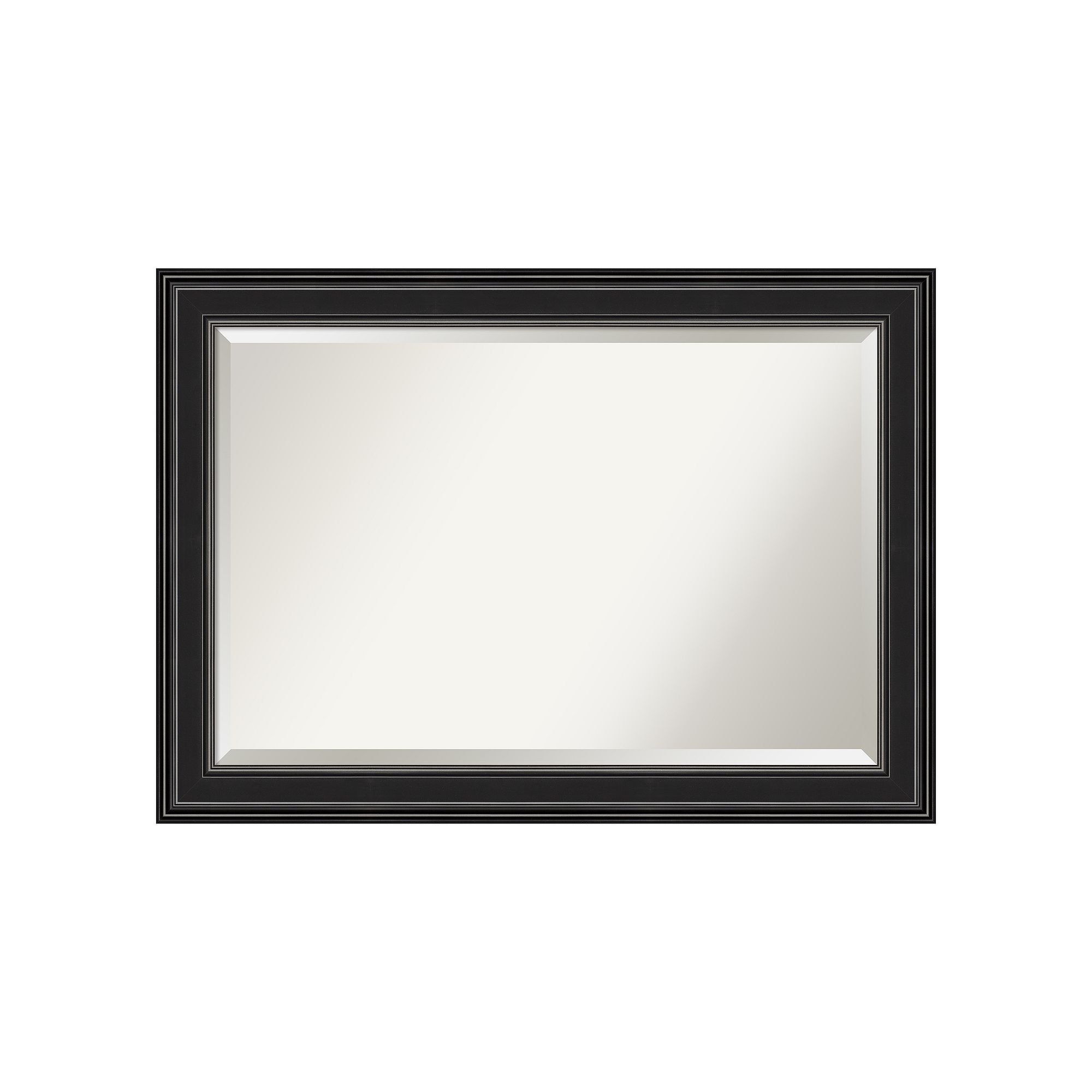 Amanti Art Ridge Black Bathroom Vanity Wall Mirror