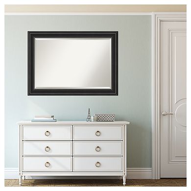 Amanti Art Ridge Black Bathroom Vanity Wall Mirror