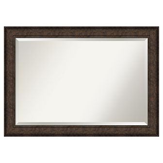 Amanti Art Ridge Bronze Bathroom Vanity Wall Mirror