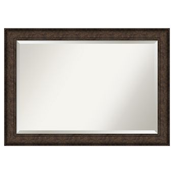 Amanti Art Ridge Bronze Bathroom Vanity Wall Mirror