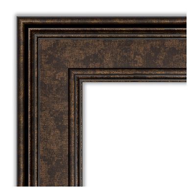 Amanti Art Ridge Bronze Bathroom Vanity Wall Mirror