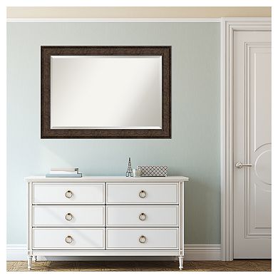 Amanti Art Ridge Bronze Bathroom Vanity Wall Mirror