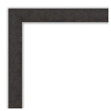 Amanti Art Narrow Rustic Plank Espresso Bathroom Vanity Wall Mirror