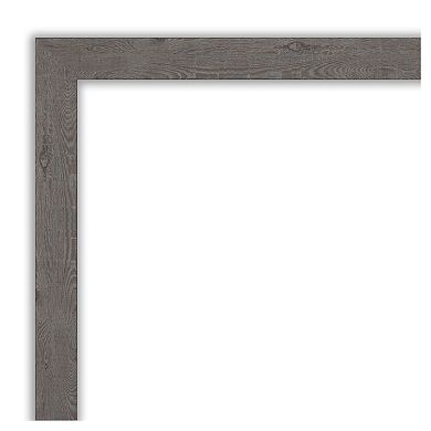 Amanti Art Narrow Rustic Plank Grey Bathroom Vanity Wall Mirror