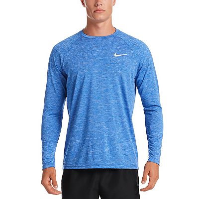 Men s Nike Dri FIT UPF 40 Hydroguard Heathered Long Sleeve Swim Tee