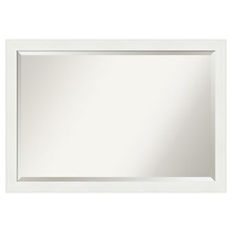 Amanti Art Narrow Vanity White Bathroom Vanity Wall Mirror