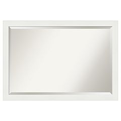 Amanti Art Narrow Vanity White Bathroom Vanity Wall Mirror