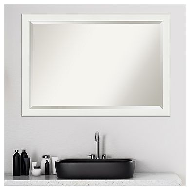 Amanti Art Narrow Vanity White Bathroom Vanity Wall Mirror