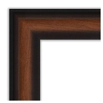 Amanti Art Yale Walnut Bathroom Vanity Wall Mirror