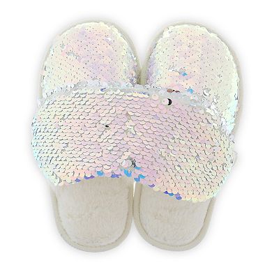 Elli by Capelli Flippable Sequin Eye Mask & Slippers Set