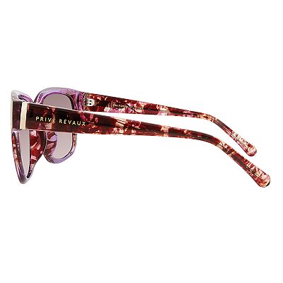 Leopard Print Privé Revaux Women\'s Sunglasses Prive Revaux Deuces Camo Sunset Frame / Brown Lenses Shield  main image 2