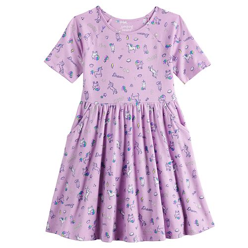 Girls 4-12 Jumping Beans® Raglan Sleeve Skater Dress