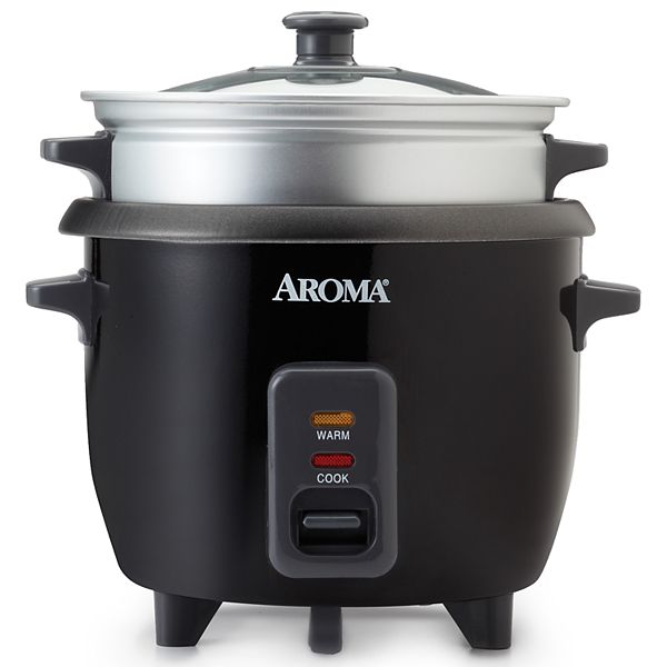 Aroma Housewares 14-Cup (Cooked) / 3Qt. Select Stainless Pot-Style Rice  Cooker, & Food Steamer, One-Touch Operation, Automatic Keep Warm Mode,  White