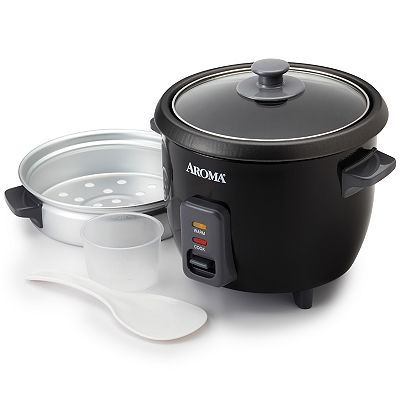 AROMA 6 Cup Cooked 1.5 Qt. Rice Cooker and Food Steamer