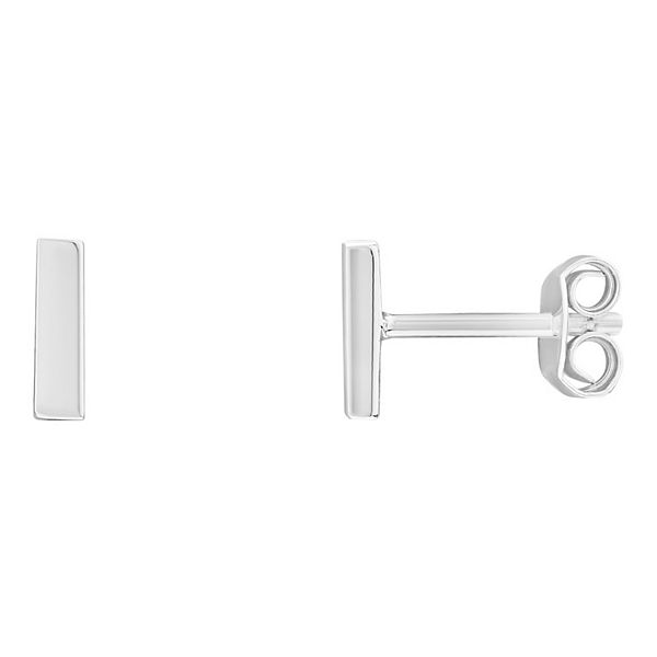 Lijkt op herhaling Imperialisme PRIMROSE Sterling Silver Flat Bar Stud Earrings