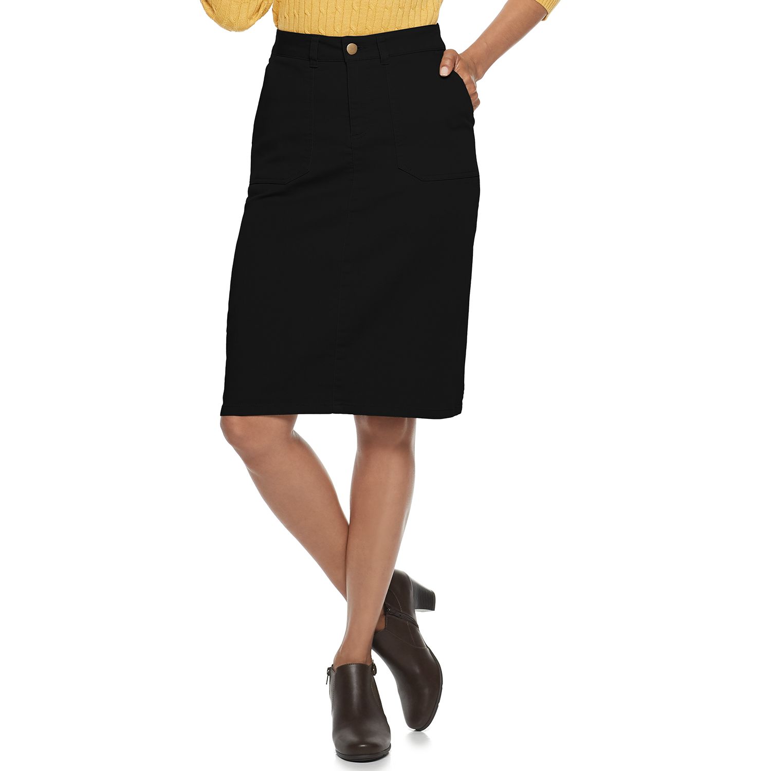 kohls long black skirt