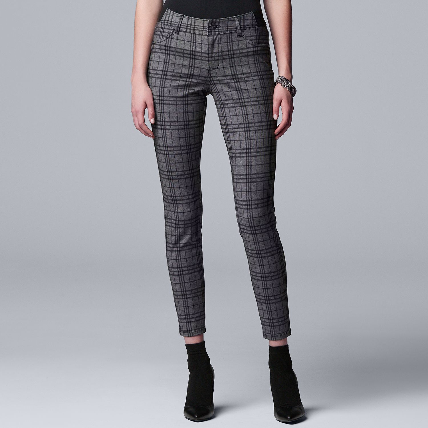 simply vera skinny mid rise pants