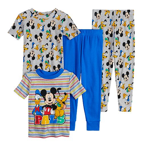 Toddler Mickey Mouse Boys 4 Piece Pajamas Set