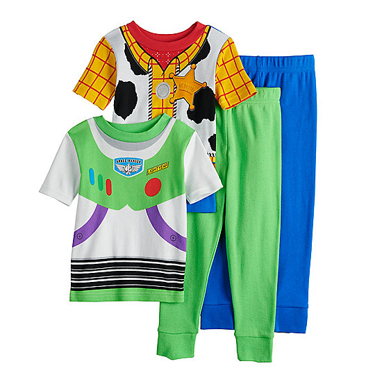 Disney S Toy Story Buzz Woody Toddler Boy Uniform Tops Bottoms Pajama Set