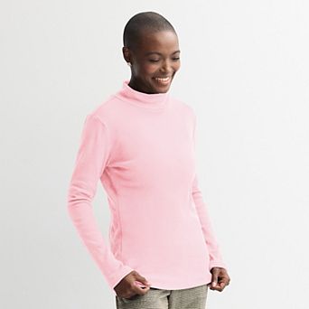 Women's Croft & Barrow® Essential Long-Sleeve Mockneck Top