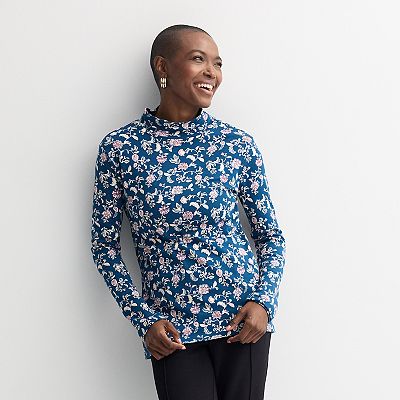 Turtle Neck Croft And Barrow Womens Mock Turtleneck Sweater