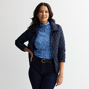 Women's Croft & Barrow® Essential Long-Sleeve Mockneck Top