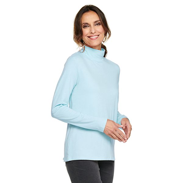 Women's Croft & Barrow Essential Long-Sleeve Mockneck Top