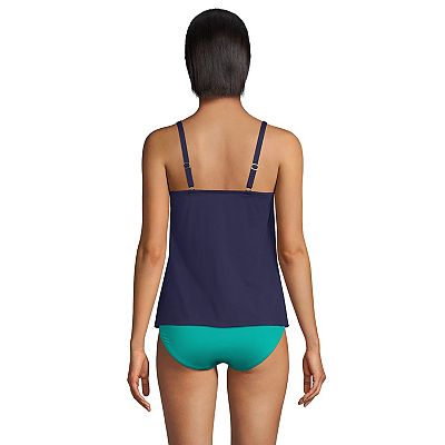 Women's Lands' End Chlorine Resistant Tulip Hem Tankini Swimsuit Top
