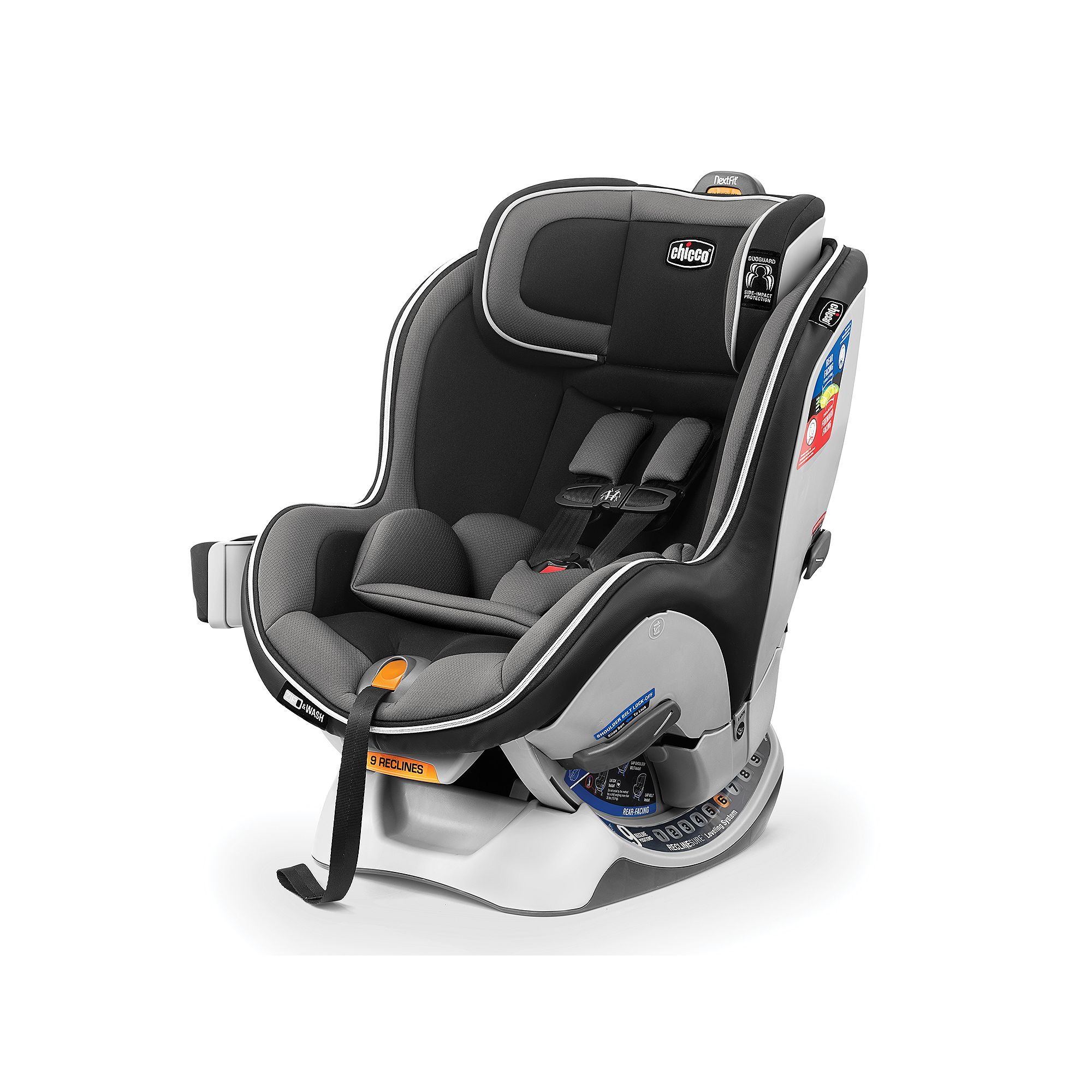 Chicco NextFit Zip Convertible Car Seat - Carbon, Black Grey