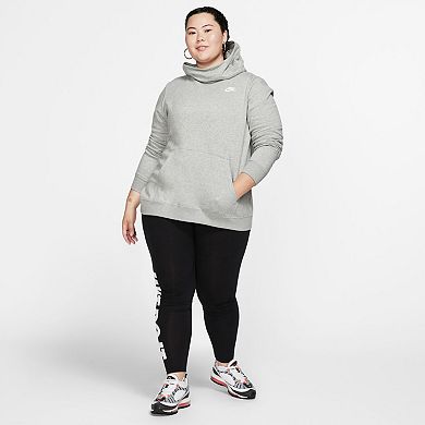 Plus Size Nike Funnel-Neck Fleece Hoodie