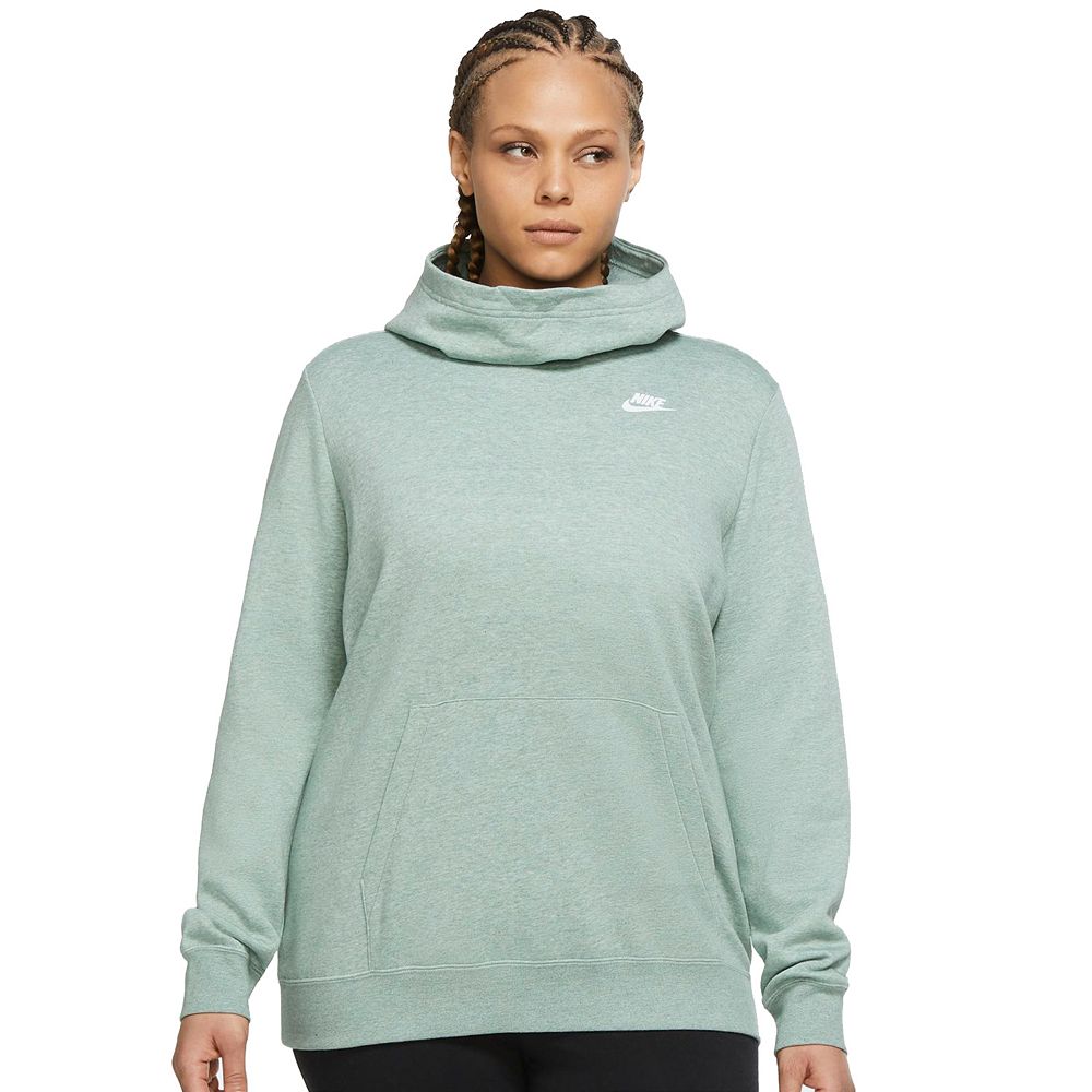 Plus size funnel neck hoodie best sale