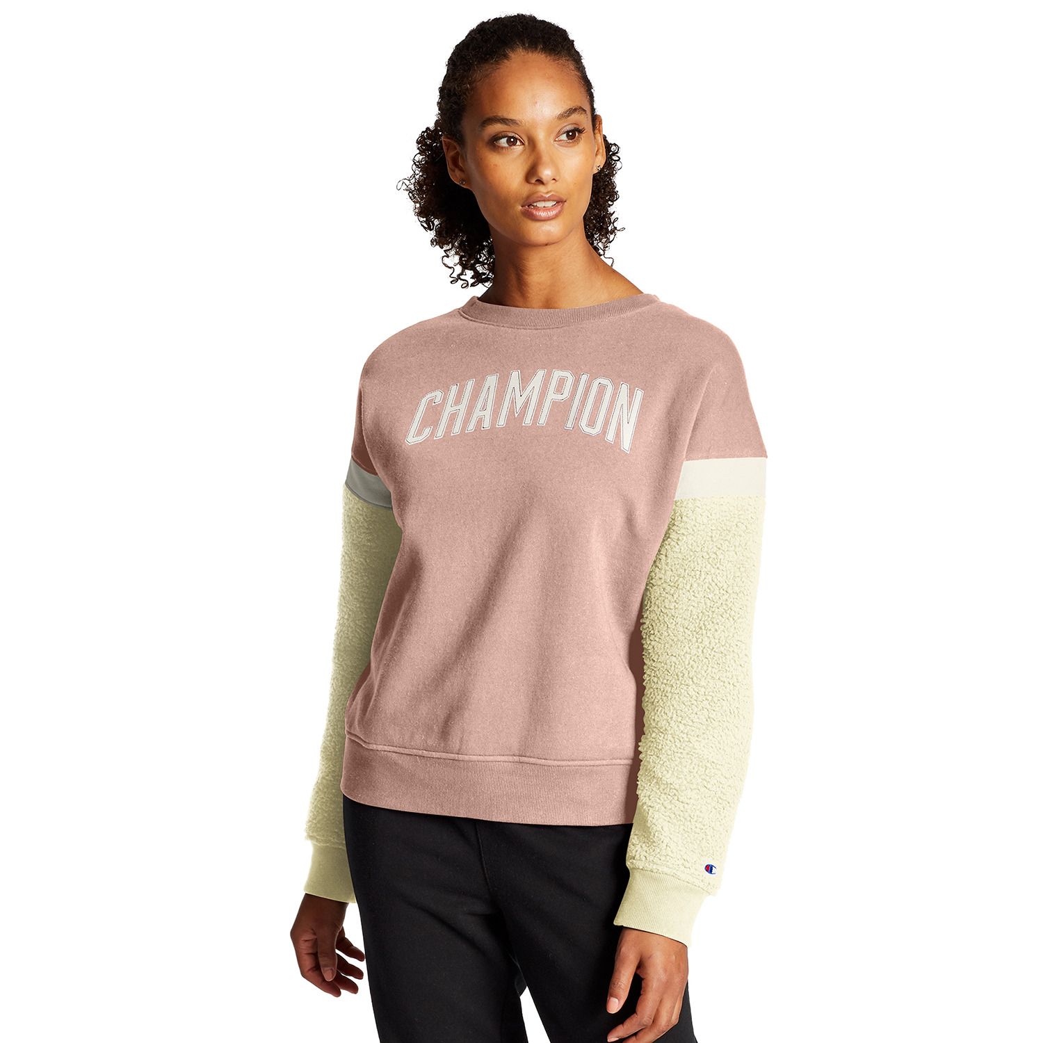 women's pink champion sweatshirt