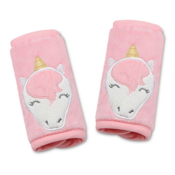 Girls Carter S Unicorn Cat Strap Covers - Pink Baby Seat Belt Covers