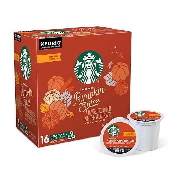 Keurig K Cup Pod Starbucks Pumpkin Spice Flavored Coffee 16 Pk