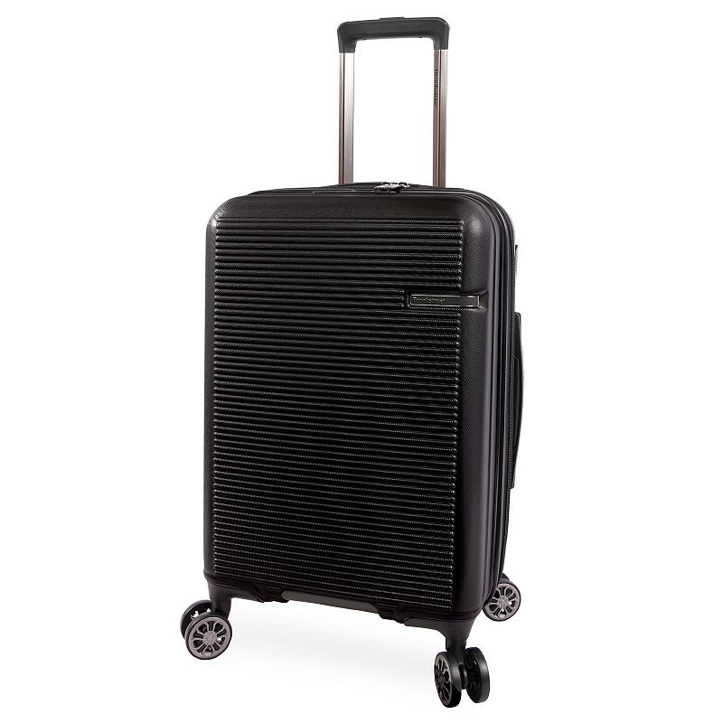 Brookstone Nelson Hardside Spinner Luggage, Black, 21 Carryon