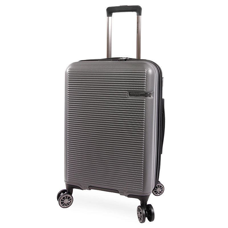 Brookstone Nelson Hardside Spinner Luggage, Grey, 21 Carryon