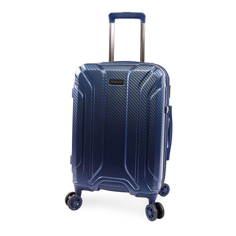 Brookstone Keane Hardside Carry-On Spinner Luggage, Blue, 21 Carryon