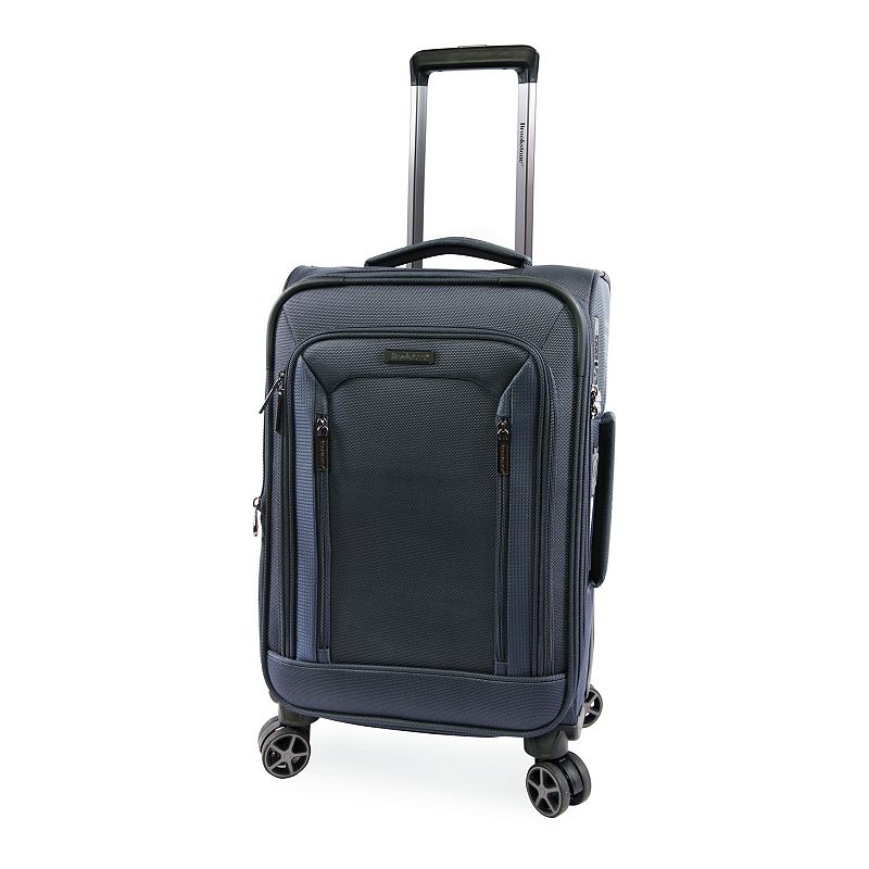 Brookstone Elswood Softside Spinner Luggage, Blue, 21 Carryon