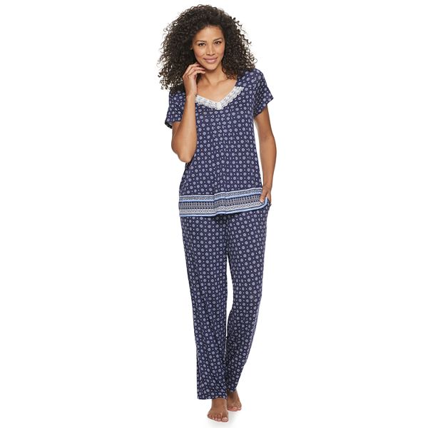 Women's Croft & Barrow® Pajama Top & Pajama Pants Set