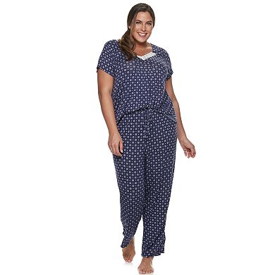 Plus Size Croft & Barrow® Pajama Top & Pajama Pants Set 