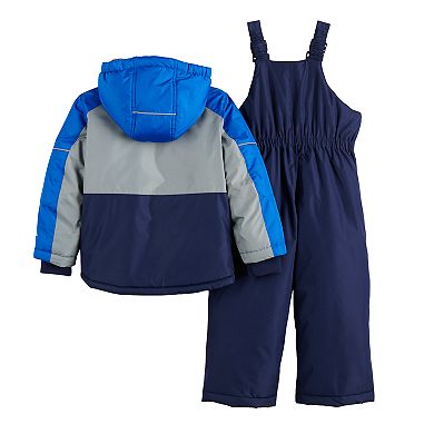Toddler Boy ZeroXposur Colorblock Hooded Heavyweight Jacket & Bib Snow Pants Set